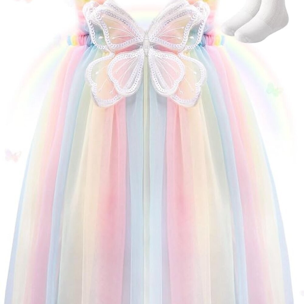 Baby Girl First Birthday Smash Cake Outfit – Butterfly Dress – Size 5T